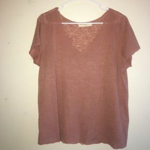 Pink v neck T-shirt